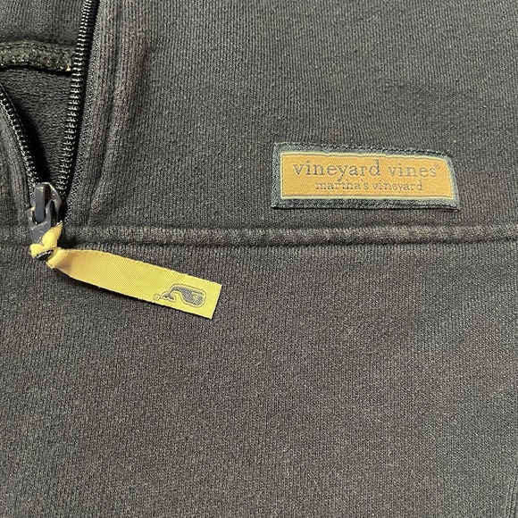 Vineyard Vines Men's Navy Plaid Quarter Zip Pullover Sweatshirt XS - Picture 4 of 6